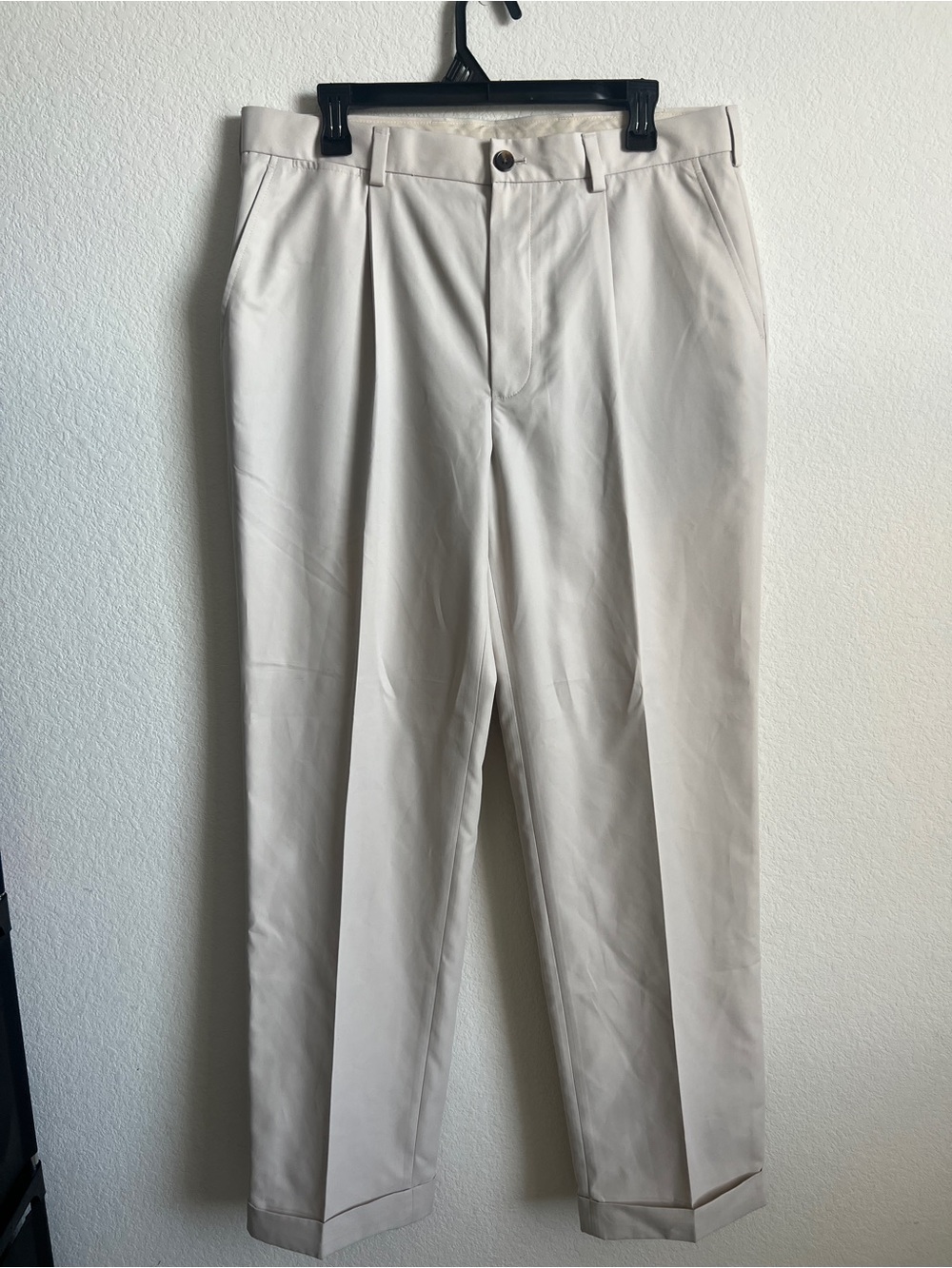 Brooks Brothers St Andrews Links Pleated Golf Dress Pants Light beige W35 L32